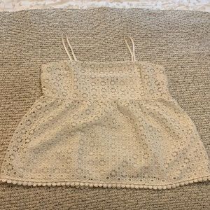 Floral Eyelet adjustable cami